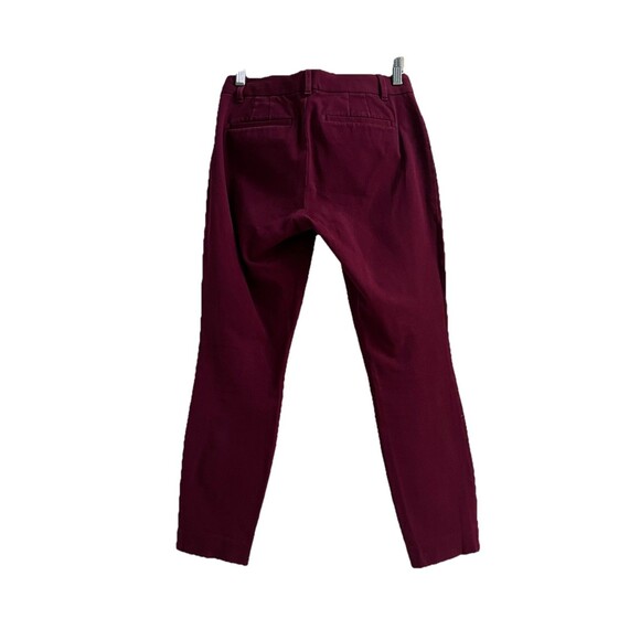 Colorful Work Trousers Maroon Size 6 Signature Curvy Cropped Ankle Stretch - Picture 2 of 6